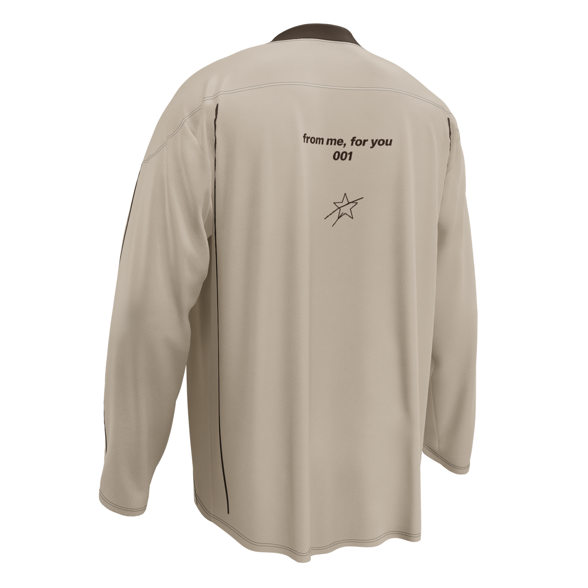 Camiseta hockey reciclada OFF PROFILE, vista trasera izquierda