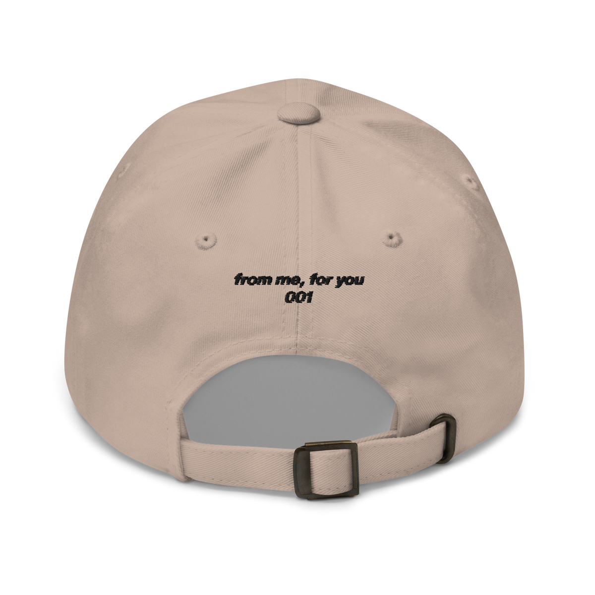 Gorra dad hat OFF PROFILE color piedra, vista trasera