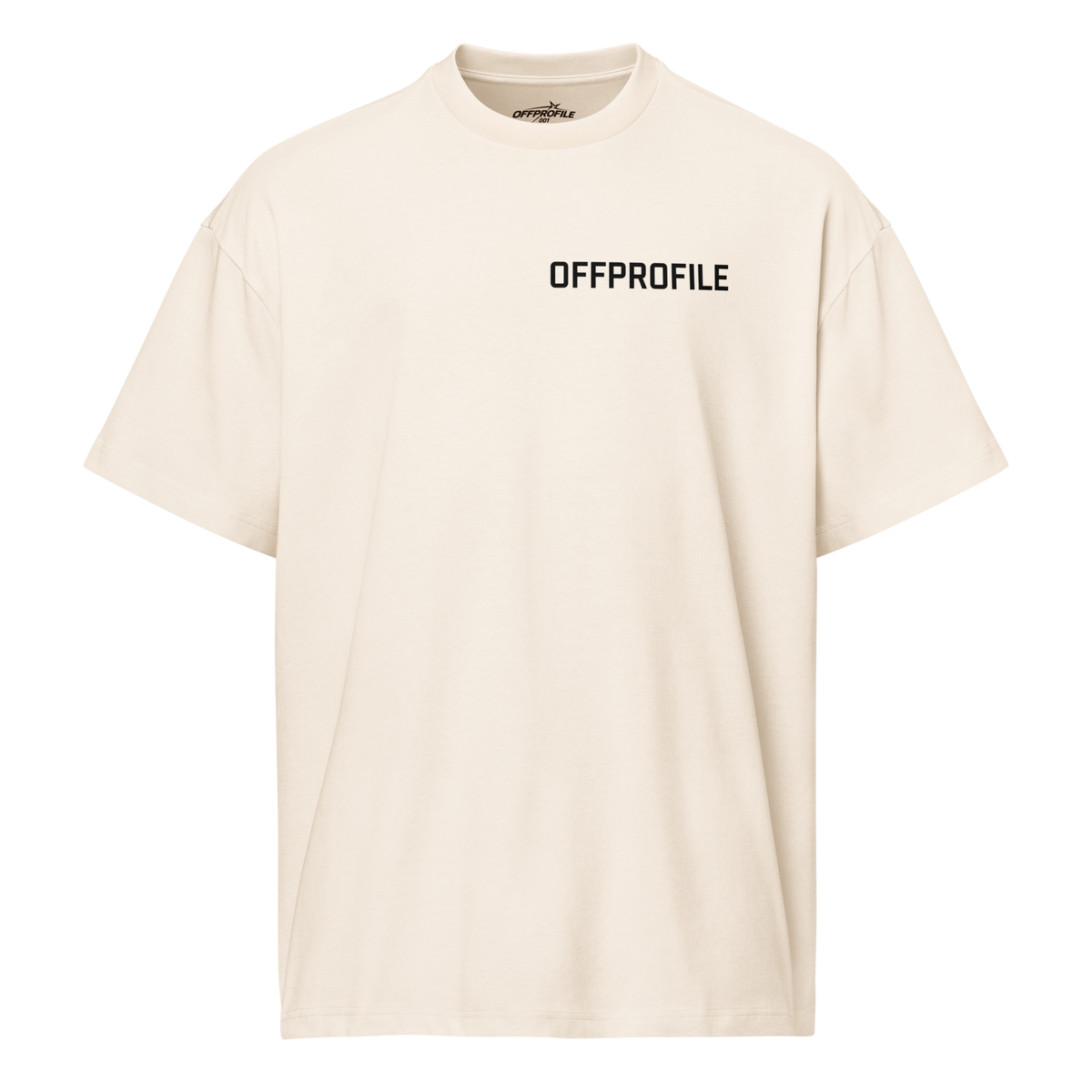 Camiseta boxy OFF PROFILE Vintage White, vista frontal