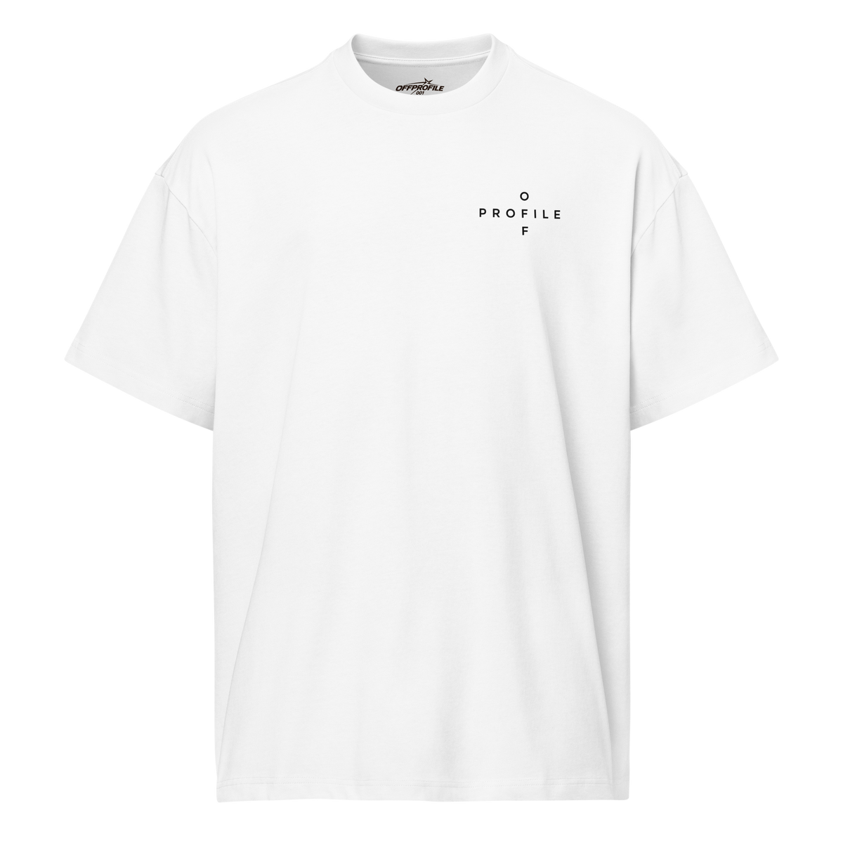 Camiseta boxy ON A MISSION blanca, vista frontal